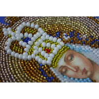 Bead Embroidery Kit Icon Virgin Mary Mother of God Beaded stitching DIY