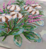 Bead Embroidery Kit Delicate flowers Bead stitching Bead needlepoint DIY