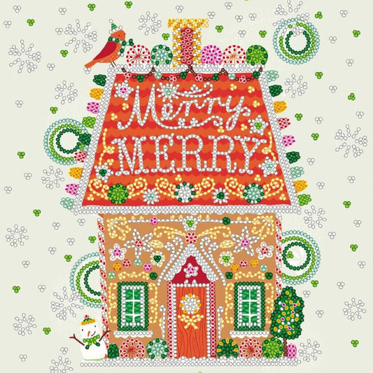 Bead Embroidery Kit Merry Christmas Bead stitching Bead needlepoint DIY