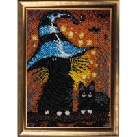 Bead Embroidery Kit Cat DIY Bead needlepoint Bead stitching Beadwork