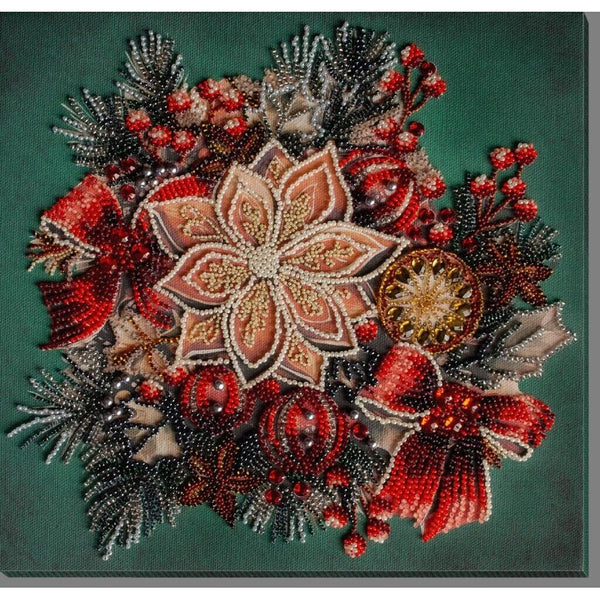 Bead Embroidery Kit Taste of Christmas Bead stitching Bead needlepoint DIY