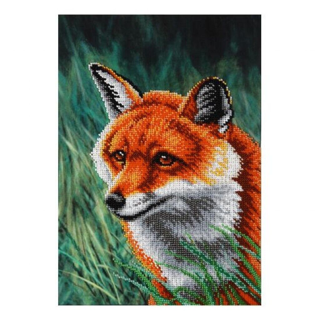 Bead Embroidery Kit Fox Bead needlepoint Bead stitching Beadwork DIY