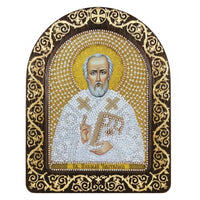 Bead Embroidery Kit Icon St. Nicholas DIY Bead needlepoint Beadwork