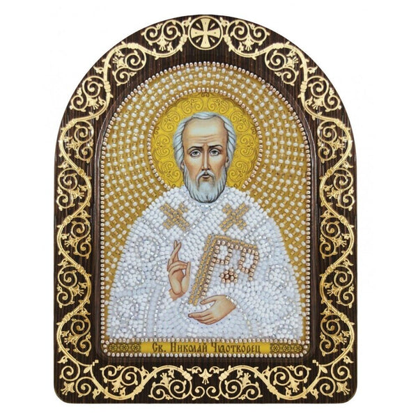 Bead Embroidery Kit Icon St. Nicholas DIY Bead needlepoint Beadwork