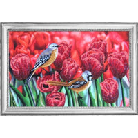 Bead Embroidery Kit Tulips Flowers Beaded needlepoint Bead stitching Beadwork