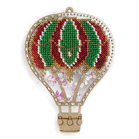 Bead Embroidery Kit on Plastic Green balloon DIY Christmas tree toy