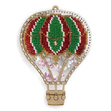 Bead Embroidery Kit on Plastic Green balloon DIY Christmas tree toy