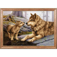 Bead Embroidery Kit Wolves Bead needlepoint Bead stitching Beadwork DIY