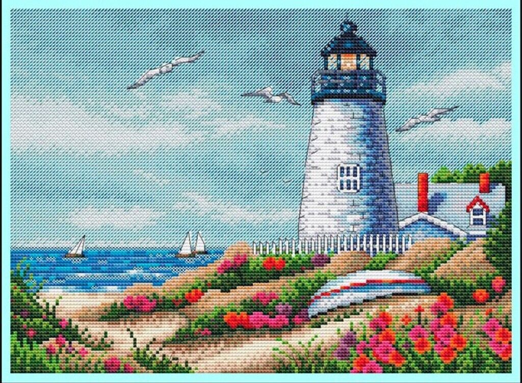 Counted Cross Stitch Kit Lighthouse DIY Kolorova