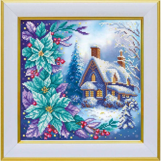 Bead Embroidery Kit Winter Fantasy Bead needlepoint Bead stitching Beadwork DIY