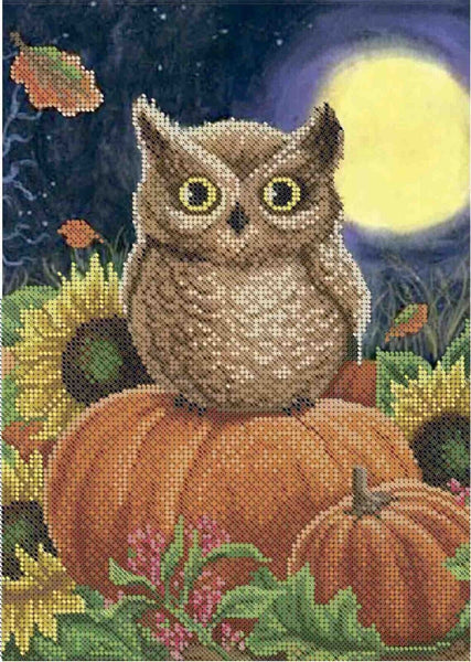 Bead Embroidery Kit Owl DIY Bead needlepoint Bead stitching