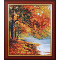 Bead Embroidery Kit Autumn Fall Bead needlepoint Bead stitching Beadwork DIY