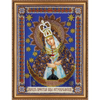 Bead Embroidery Kit Icon Virgin Mary Mother of God Beaded stitching DIY