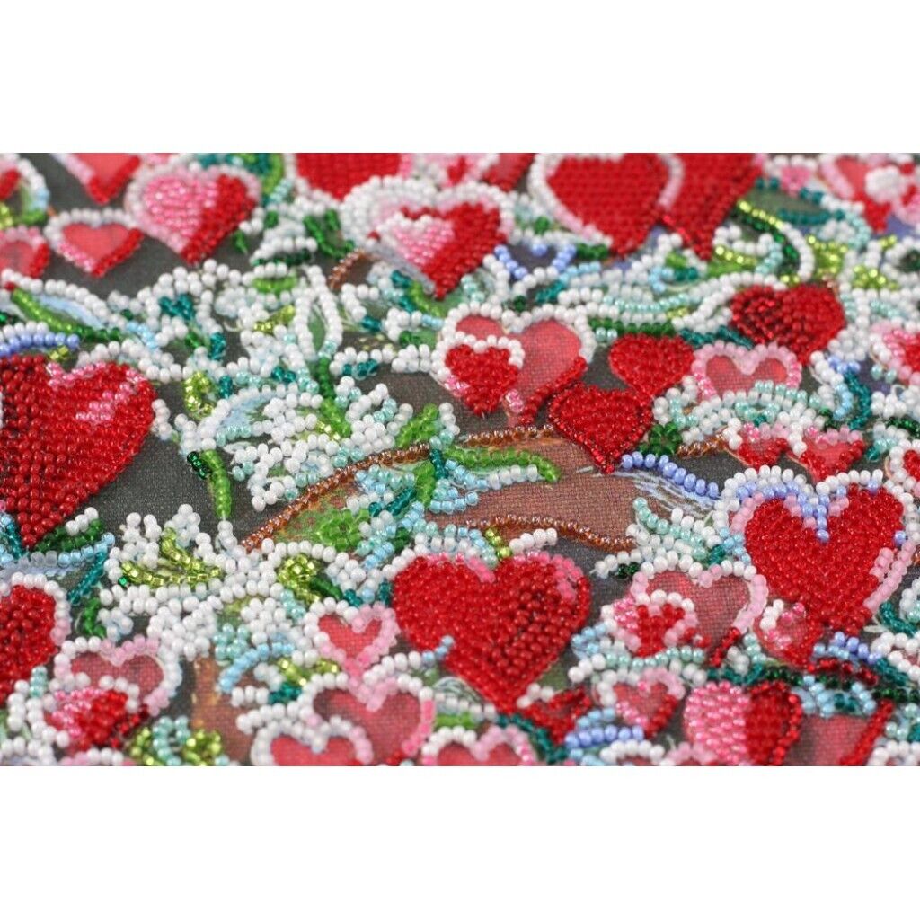 Bead Embroidery Kit Tree of love Beaded stitching Bead needlepoint Beadwork DIY