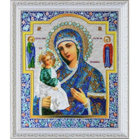 Bead Embroidery Kit Icon Virgin Mary Mother of God Beaded stitching DIY