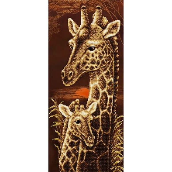 Bead Embroidery Kit Giraffes DIY Bead needlepoint Bead stitching Beadwork