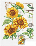 Bead Embroidery Kit Sunflowers DIY Bead needlepoint Bead stitching