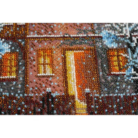 Bead Embroidery Kit Winter night Bead needlepoint Beadwork DIY