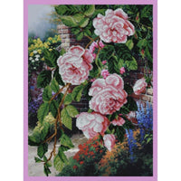 Bead Embroidery Kit Peonies Flowers DIY Beaded needlepoint Beaded stitching