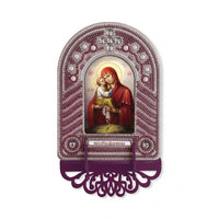 Bead Embroidery Kit Icon Virgin Mary Mother of God DIY Needlepoint kit