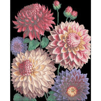 Bead Embroidery Kit Dahlias Flowers DIY Bead needlepoint Bead stitching