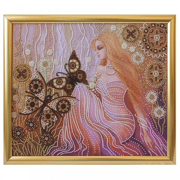 Bead Embroidery Kit Forest Nymph DIY Beaded needlepoint Beaded stitching