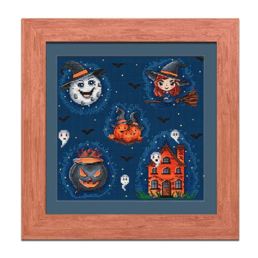 Counted Cross Stitch Kit Halloween DIY Unprinted canvas