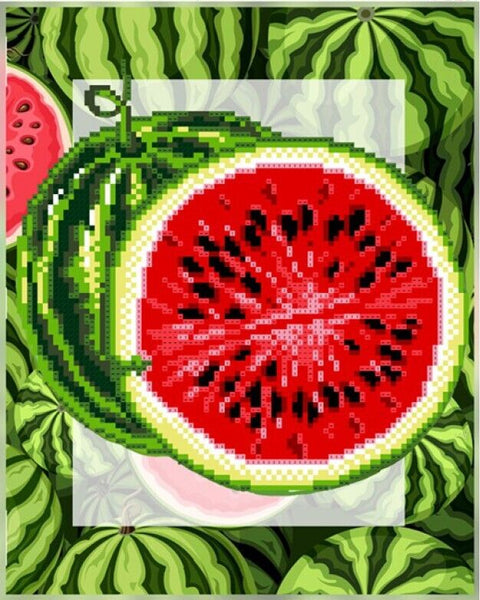 Bead Embroidery Kit Watermelon DIY Beaded needlepoint Beadwork Beading