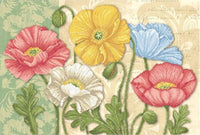 Bead Embroidery Kit Poppies Flowers DIY Bead needlepoint Bead stitching