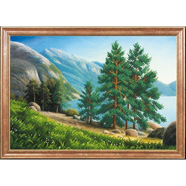 Bead Embroidery Kit Landscape Bead needlepoint Bead stitching Beadwork DIY