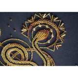 Bead Embroidery Kit Gold snake DIY Beadwork Beading Needlepoint kit