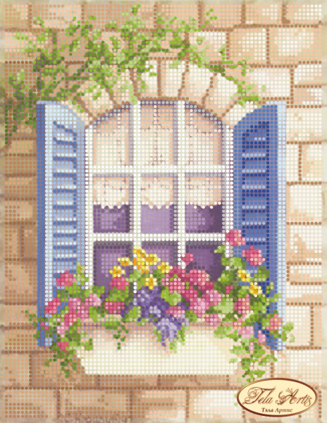 Bead Embroidery Kit Window to London Beaded needlepoint Beaded stitching DIY