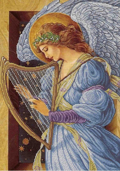 Bead Embroidery Kit Angel DIY Beaded needlepoint Beaded stitching