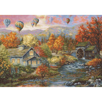 Gobelin kit Tapestry embroidery Kit Autumn Creek Mil Luca-S DIY Unprinted canvas