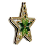 Bead Embroidery Kit on Plastic Star DIY Christmas tree toy