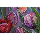 Bead Embroidery Kit Tulips Flower Beaded stitching Beadwork Bead needlepoint DIY