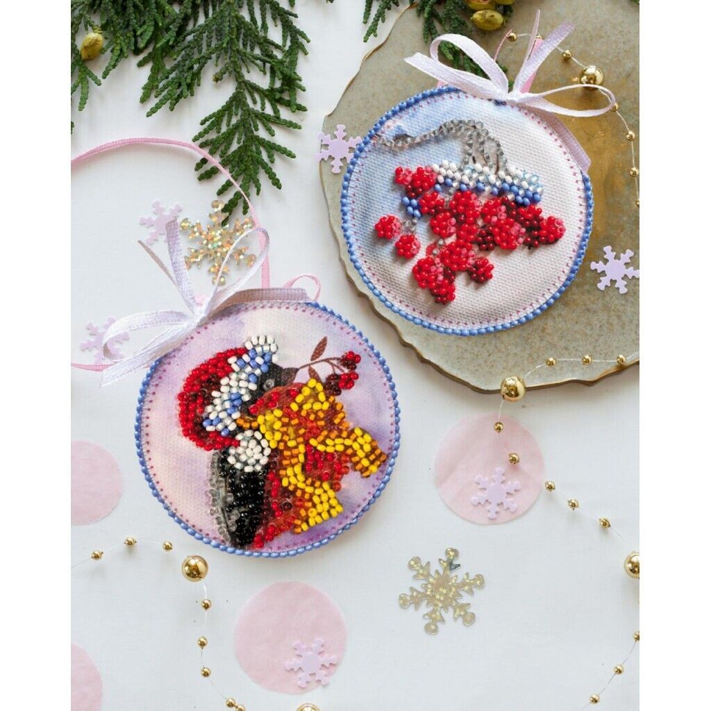 Bead Embroidery Kit Bird XMas Christmas tree toy kit DIY Beading embroidery