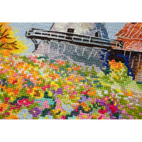 Counted Cross Stitch Kit Autumn Mill DIY Unprinted canvas