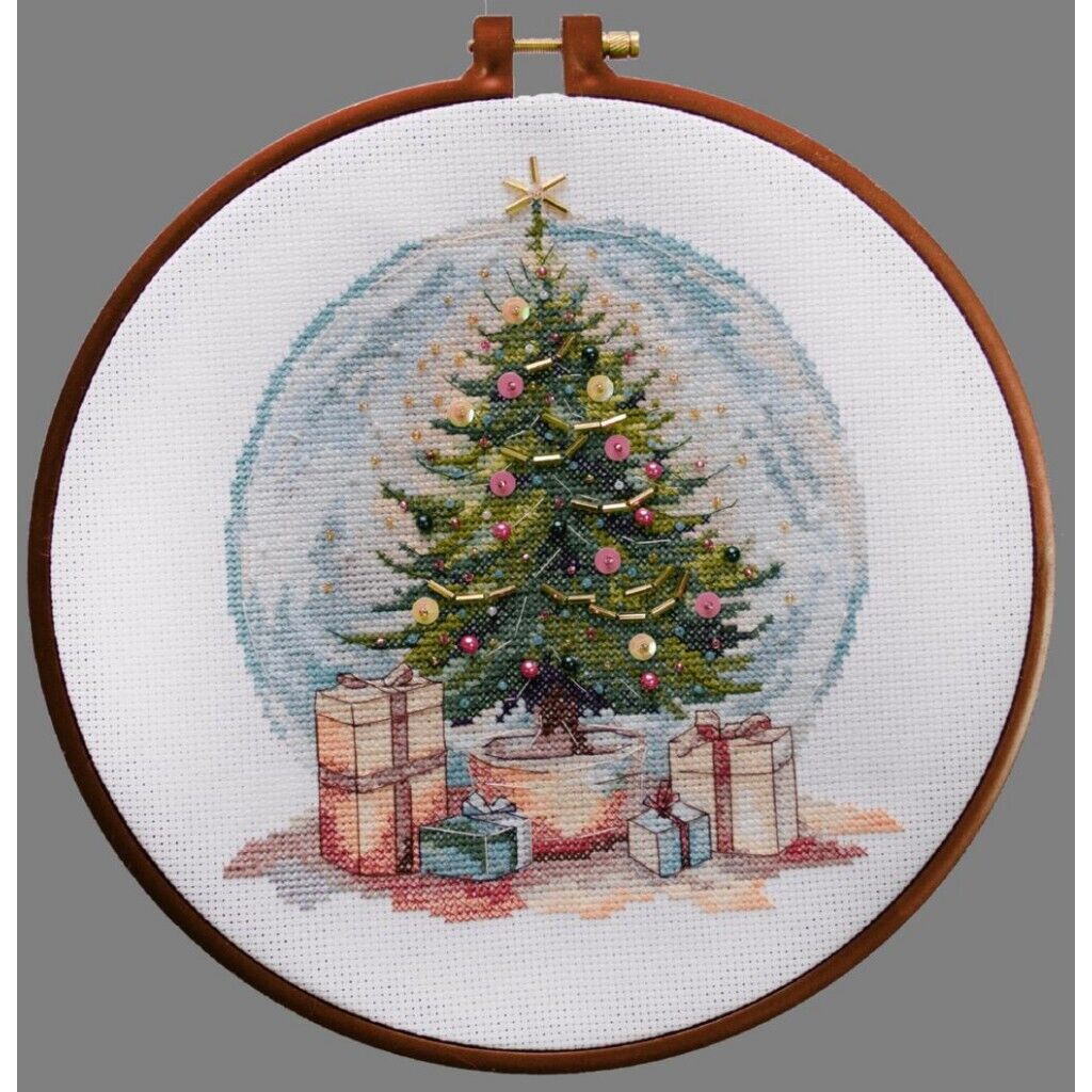 Counted Cross Stitch Kit Christmas tree DIY Unprinted canvas