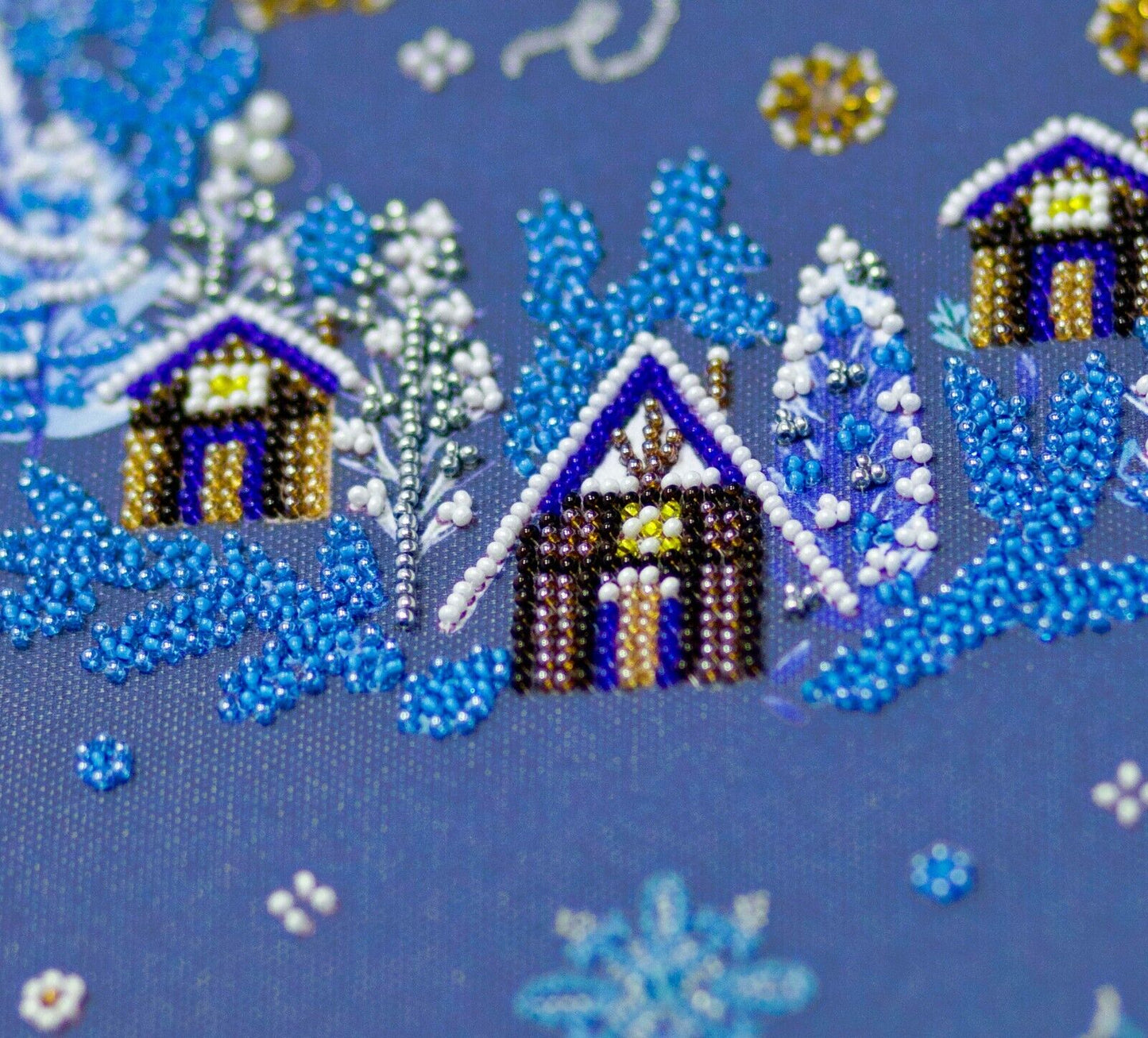 Bead Embroidery Kit Christmas Bead stitching Bead needlepoint DIY