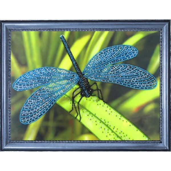 Bead Embroidery Kit Dragonfly DIY Bead needlepoint Bead stitching Beadwork