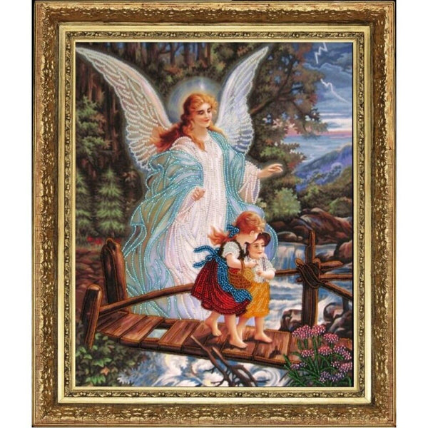 Bead Embroidery Kit Angel DIY Bead needlepoint Beadwork