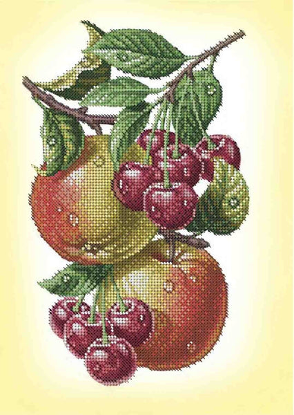 Bead Embroidery Kit Fruit DIY Beaded needlepoint Beaded stitching