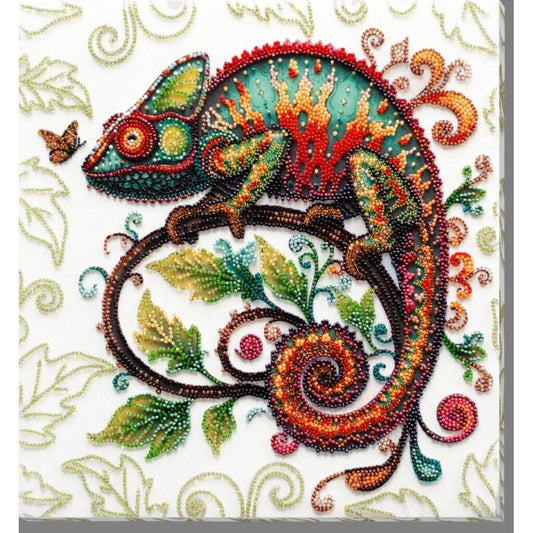 Bead Embroidery Kit DIY Chameleon Bead needlepoint Beadwork Beading