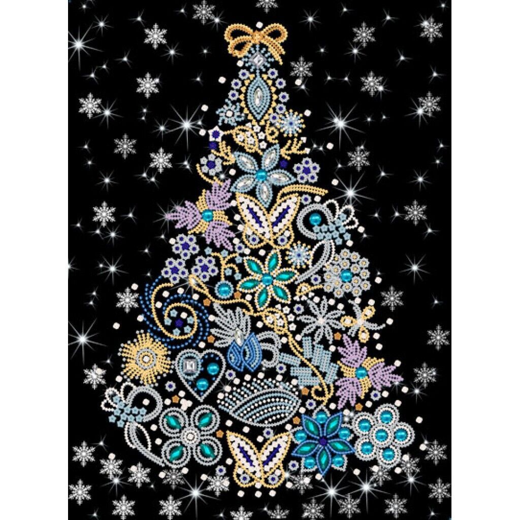 Bead Embroidery Kit Christmas tree DIY Bead needlepoint Bead stitching