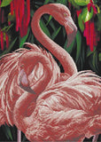 Bead Embroidery Kit Flamingo DIY Beaded needlepoint Beaded stitching