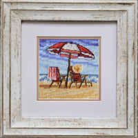 Counted Cross Stitch Kit On the beach DIY Unprinted canvas