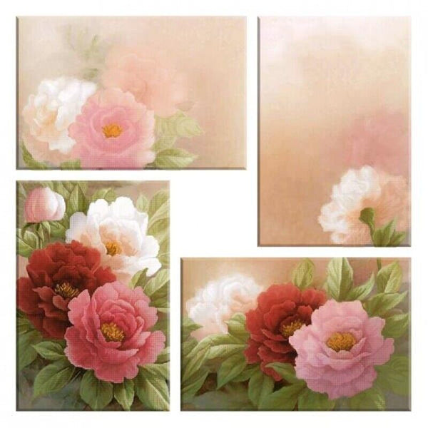 Big Bead Embroidery Kit Roses Flowers DIY Beaded needlepoint Beadwork Beading