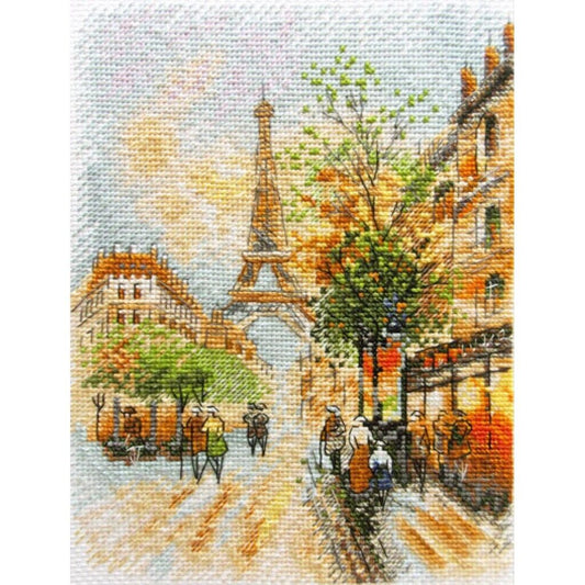 Counted Cross Stitch Kit Paris DIY Unprinted canvas