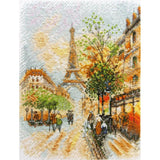 Counted Cross Stitch Kit Paris DIY Unprinted canvas